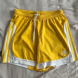 Woman’s Yellow Adidas Soccer Shorts